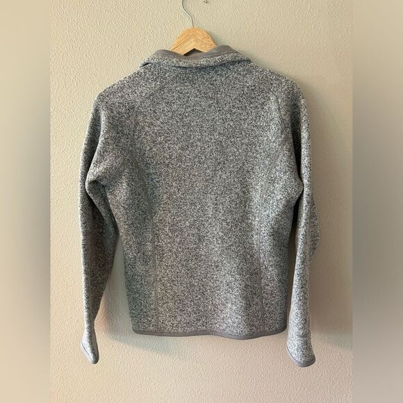 Patagonia Better Sweater Fleece Lined Quarter Zip Heather Grey Size Small - Picture 3 of 4